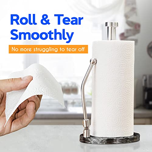 Skyway Goods - Stainless Steel Paper Towel Holder, Paper Towel Stand with  Weighted Anti-Slip Base, Sleek Kitchen Countertop Paper Towel Holder